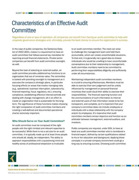 Variables analyzed in this study are only a few characteristics of the Audit Committee