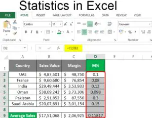 View statistical information